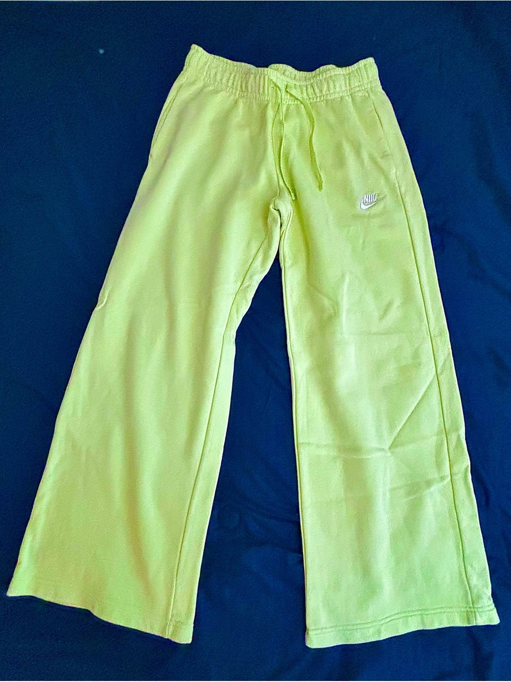 Nike Neon Yellow Wide-Leg Sweatpants